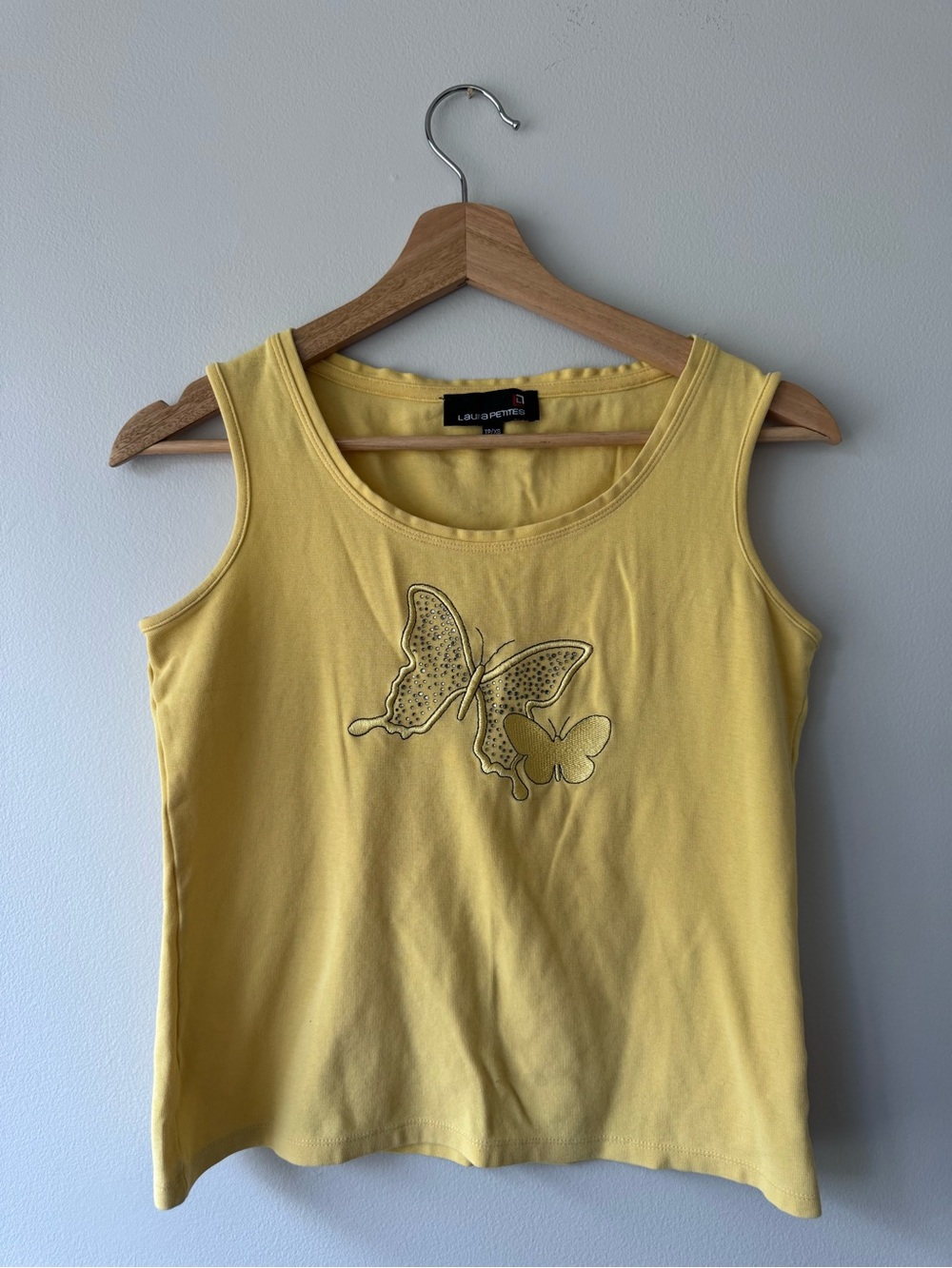 Laura Yellow Butterfly Tank Top